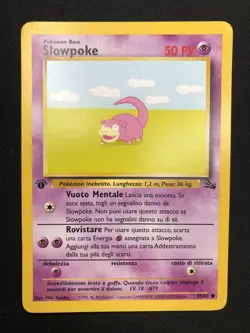 Pokemon Slowpoke 55/62 Fossil Prima Edizione Wizards ITA Carte Vintage - Image 1