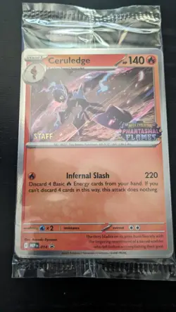 Pokemon TCG - Phantasmal Flames STAFF Prerelease Promos (Set of 4 - Sealed) - Image 1