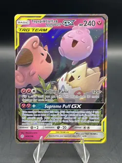 Togepi & Cleffa & Igglybuff GX 143/236 Sm-Cosmic Eclipse Holo Pokemon TCG - Image 1