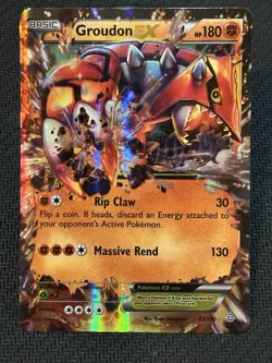 Pokemon TCG Primal Groudon EX 85/160 + MEGA Primal Groudon 86/160 Primal Clash - Image 2