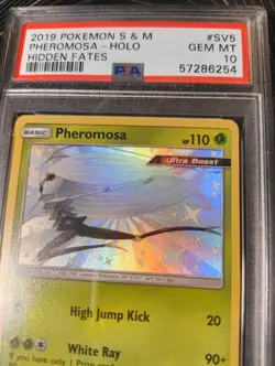 2019 Pokemon Sun & Moon Hidden Fates Shiny Vault SV5 Pheromosa Holo PSA 10 - Image 2