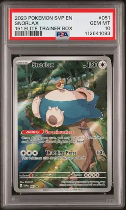 PSA 10 GEM MINT Snorlax 051 Sv: Scarlet & Violet Promo Cards Holo - Image 1