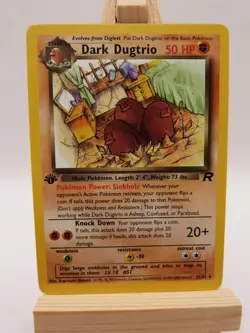 Pokemon 1st Edition Card - Dark Dugtrio 23/82 (Team Rockets Set) - Image 1