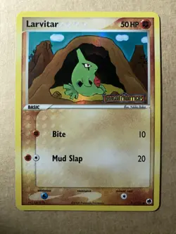 Larvitar 51/101 Ex Dragon Frontiers Stamped Reverse Holo Pokemon Card Near Mint - Image 3