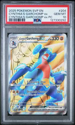 PSA 10 Cynthia's Garchomp ex 204 Sv: Scarlet & Violet Promo Cards Holo - Image 1