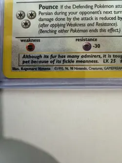 PERSIAN 42/64 JUNGLE SET POKEMON CARD 1999 1ST EDITION RARE UNPLAYED NICE - Image 2