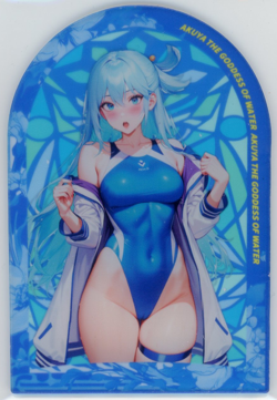 ?AQUA Goddess Story Anime Waifu Card - LOVELY ZHI LIAN - ACRYLIC STAINED GLASS - Image 1