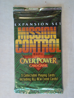 1996 Marvel OverPower Mission Control Booster Pack Card Game Expansion Set - Image 1