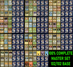 100% Complete Base Set 102/102 Vintage Master Pokemon Cards Holo Charizard LP-HP - Image 1