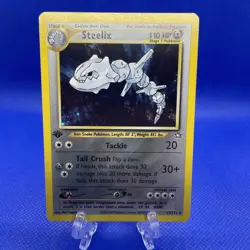 Steelix - 15/111 - Pokemon Neo Genesis 1st Edition Holo Rare Card WOTC MP - Image 1