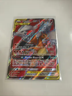 Pokemon TCG Reshiram Charizard GX Full Art Card 194/214 Unbroken Bonds - Image 1