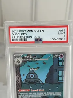 Dusclops 069/064 Shrouded Fable Pokemon Card Illustration Rare PSA Mint 9 - Image 2