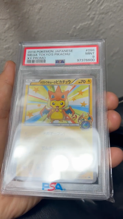 PSA 9 Mega tokyo's Pikachu 098/XY-P XY Promo Japanese Pokemon Card 2014 - Image 2
