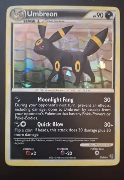 2 x Pokemon Umbreon 10/90 Holos - Cracked Ice and Cosmos Versions - Image 2