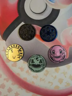 Pokemon TCG 5 Coin Lot Pikachu Bulbasaur Charmander Energy - Image 1
