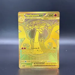 Pokemon TCG Mega Charizard X ex Gold Mega Hyper Rare 130/094 Phantasmal Flames - Image 1