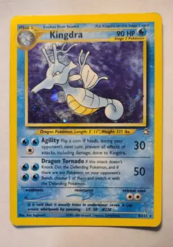 Pokemon TCG Kingdra Neo Genesis 8/111 Holo Unlimited Holo Rare Lightly Played - Image 1