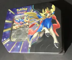 Pokemon TCG Zacain Ex Promo Pokemon Trading Game Tin With 5 Booster Packs Sealed - Image 1