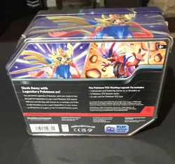 Pokemon TCG Zacain Ex Promo Pokemon Trading Game Tin With 5 Booster Packs Sealed - Image 3
