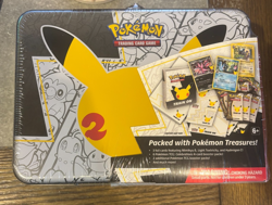 NEW SEALED Pokemon 25th Anniversary Celebrations Treasure Chest Lunchbox Tin - Image 1