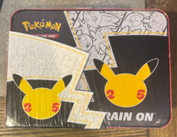 NEW SEALED Pokemon 25th Anniversary Celebrations Treasure Chest Lunchbox Tin - Image 2