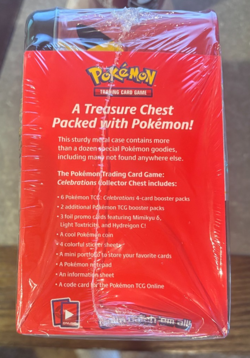 NEW SEALED Pokemon 25th Anniversary Celebrations Treasure Chest Lunchbox Tin - Image 3