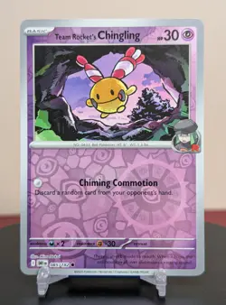 Pokemon Team Rocket's Chingling #085/182 Destined Rivals English Reverse Holo - Image 1