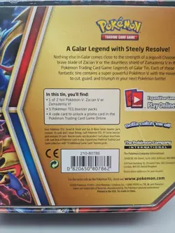Pokemon TCG Legends of Galar Zamazenta V Tin NEW Factory Sealed 820650807107 - Image 5