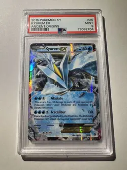 2015 Pokemon XY Kyurem EX 25/98 Ancient Origins MT PSA 9 - Image 1