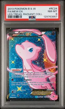 2013 POKEMON B&W LEGEND TREASURES RADIANT COLL #RC24 FULL ART/MEW EX PSA 8 - Image 1