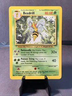 Pokemon TCG Beedrill #17/102 Rare Unlimited Base Set Unlimited VTG WOTC 1999 LP - Image 1