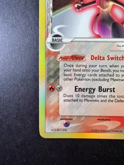Pokemon Mewtwo 2005 EX Delta Species 12/113 Holo TCG - Image 4