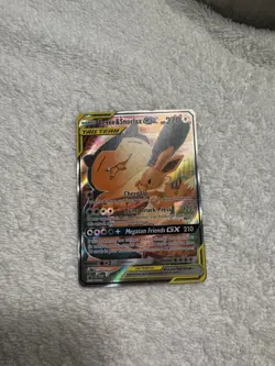 Eevee & Snorlax GX SM169 Tag Team Full Art Black Star Promo Pokemon TCG (NM) - Image 1