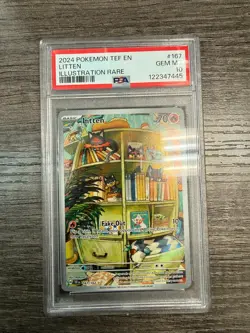 2024 Pokemon Litten Illustration Rare #167 PSA 10 GEM MINT Temporal Forces TEF - Image 1