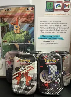 Pokemon TCG Black Bolt And White Flare Mini Tins (5) Bundle! - Image 1