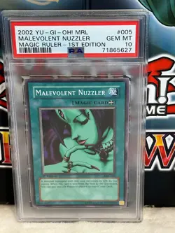 Yugioh Malevolent Nuzzler MRL-005 1st Edition PSA 10 Gem Mint - Image 1