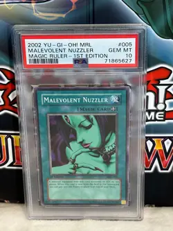 Yugioh Malevolent Nuzzler MRL-005 1st Edition PSA 10 Gem Mint - Image 2