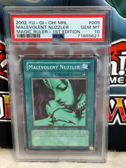 Yugioh Malevolent Nuzzler MRL-005 1st Edition PSA 10 Gem Mint - Image 3