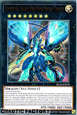 YUGIOH Number 62: Galaxy-Eyes Prime Photon Dragon BLLR-EN070 1st Ed Ultra rare N - Image 1