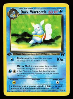 Dark Wartortle 46/82 1st Edition Team Rocket Pokemon Card - Image 1