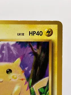 Pikachu No Rarity Symbol No.025 Vintage Base Set MP Japanese Pokemon Card LP- - Image 5