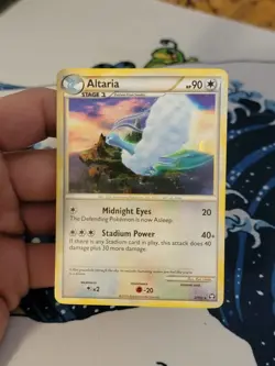 Pokemon HeartGold & SoulSilver Triumphant Altaria 2/102 Holo Rare LP Card - Image 1