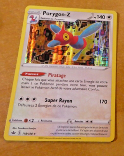 POKEMON FRANCAISE CARD HOLO CARTE PORYGON-Z 118/198 EB06 FR NM 2021 - Image 1