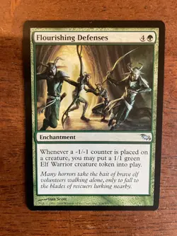 Flourishing Defenses Shadowmoor NM Green Uncommon MAGIC MTG CARD - Image 1