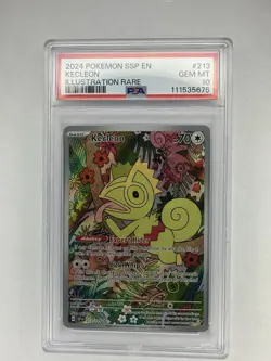 Pokemon 2024 SV Surging Sparks SSP en Kecleon Card #213/191 PSA 10 - Image 1