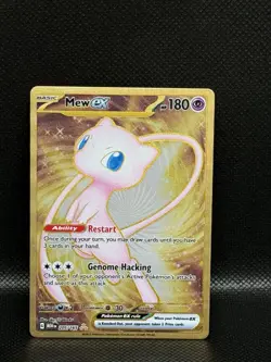 Pokemon TCG Mew EX Metal Gold NM 205/165 Scarlet & Violet 151 Promo Card - Image 1