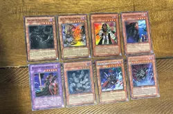 Yu-Gi-Oh! Card Lot 7 Holos 1 Basic Including Fusion, Dark Flare, Gravekeeper - Image 1
