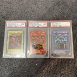 PSA 8 NM 2000 Slifer G4-01 Obelisk G4-02 Ra G4-03 GB Promo Secret YuGiOh Card - Image 1