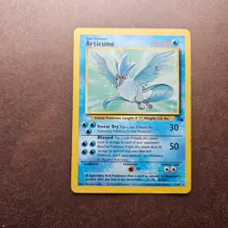 Articuno 17/62 Pokemon Fossil Regular Rare Card - HP (no creases) - Image 1