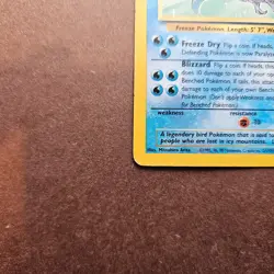 Articuno 17/62 Pokemon Fossil Regular Rare Card - HP (no creases) - Image 4